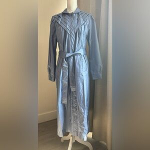 Vintage Pretense Periwinkle Raincoat with Belt Size 8 Excellent Condition